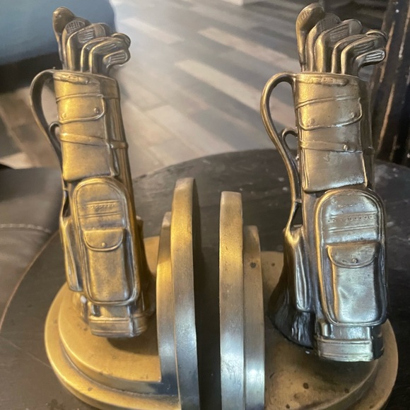 Bronze Golf Bag Book Ends - Picture 2 of 5